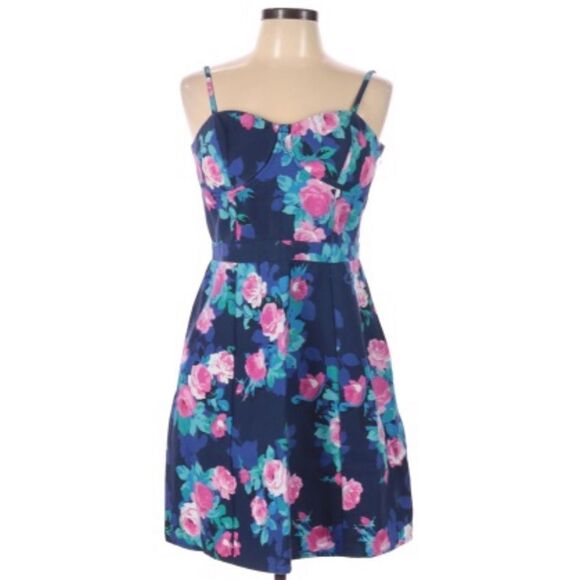 JESSICA SIMPSON | Madelynn Floral Bustier Dress L - Picture 1 of 9